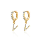 Initial Hoop Earrings