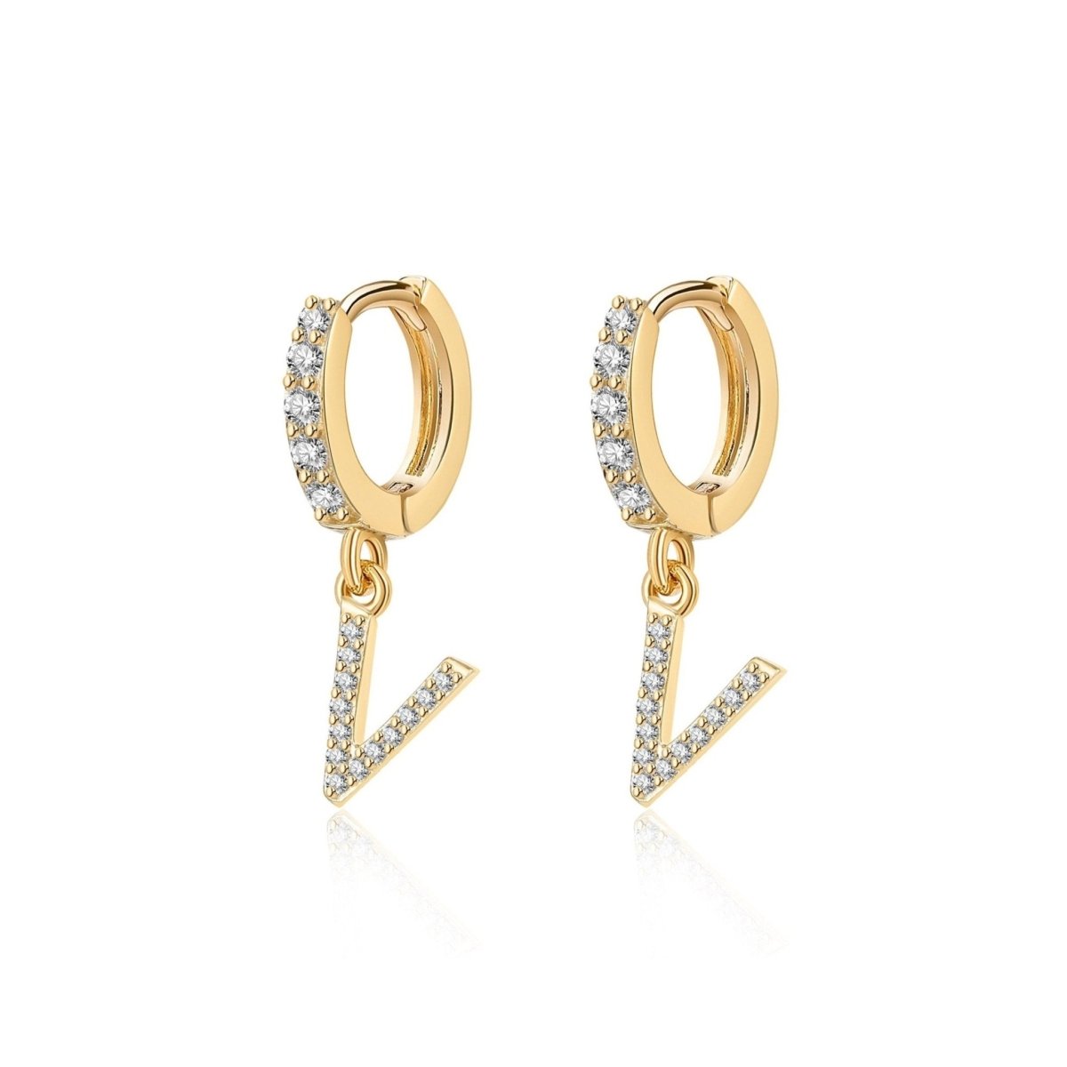 Initial Hoop Earrings