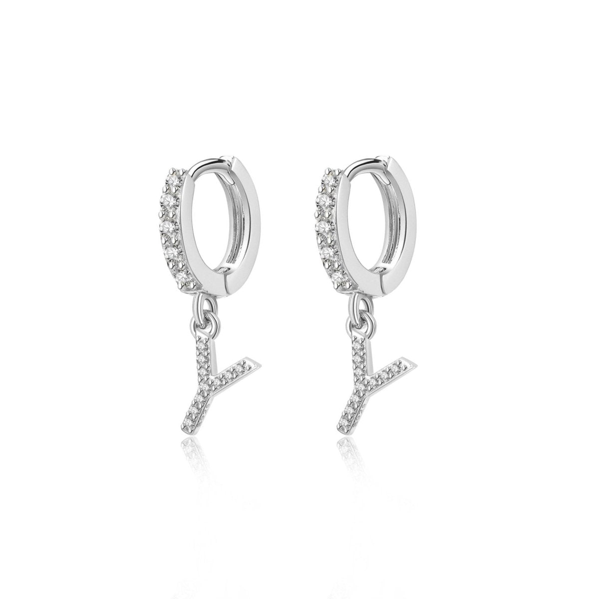 Initial Hoop Earrings