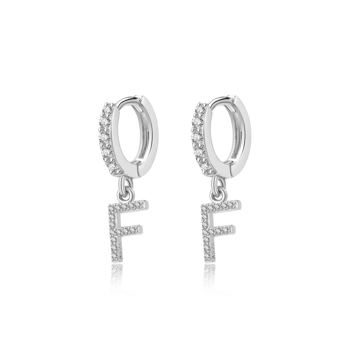 Initial Hoop Earrings