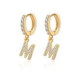Initial Hoop Earrings