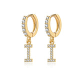 Initial Hoop Earrings