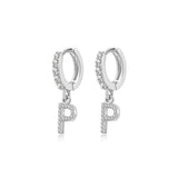 Initial Hoop Earrings