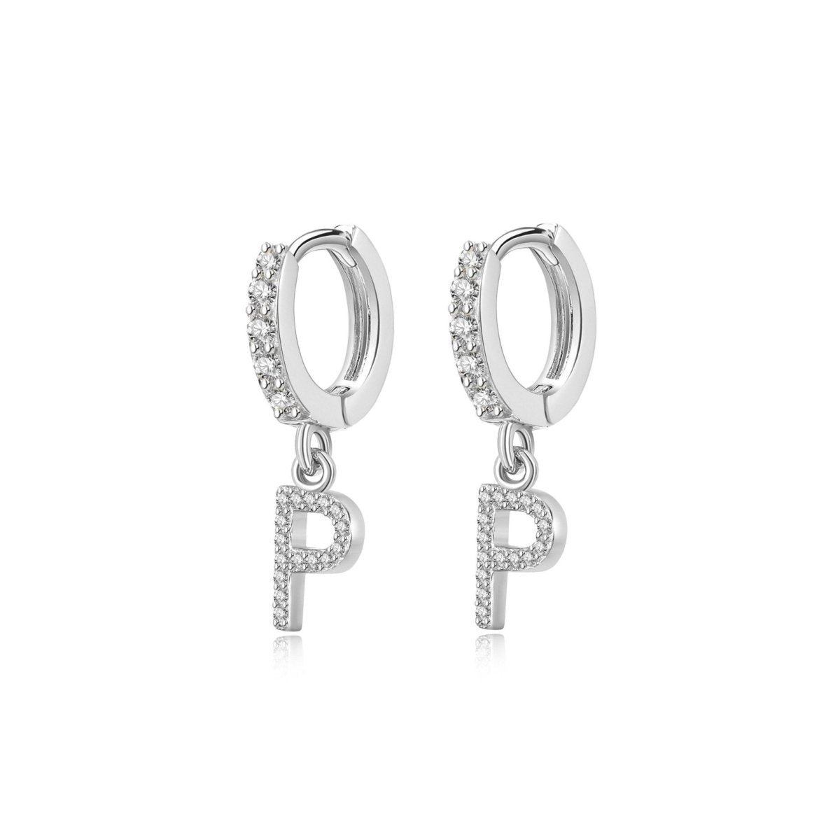 Initial Hoop Earrings