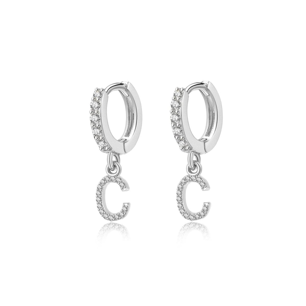 Initial Hoop Earrings