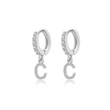 Initial Hoop Earrings