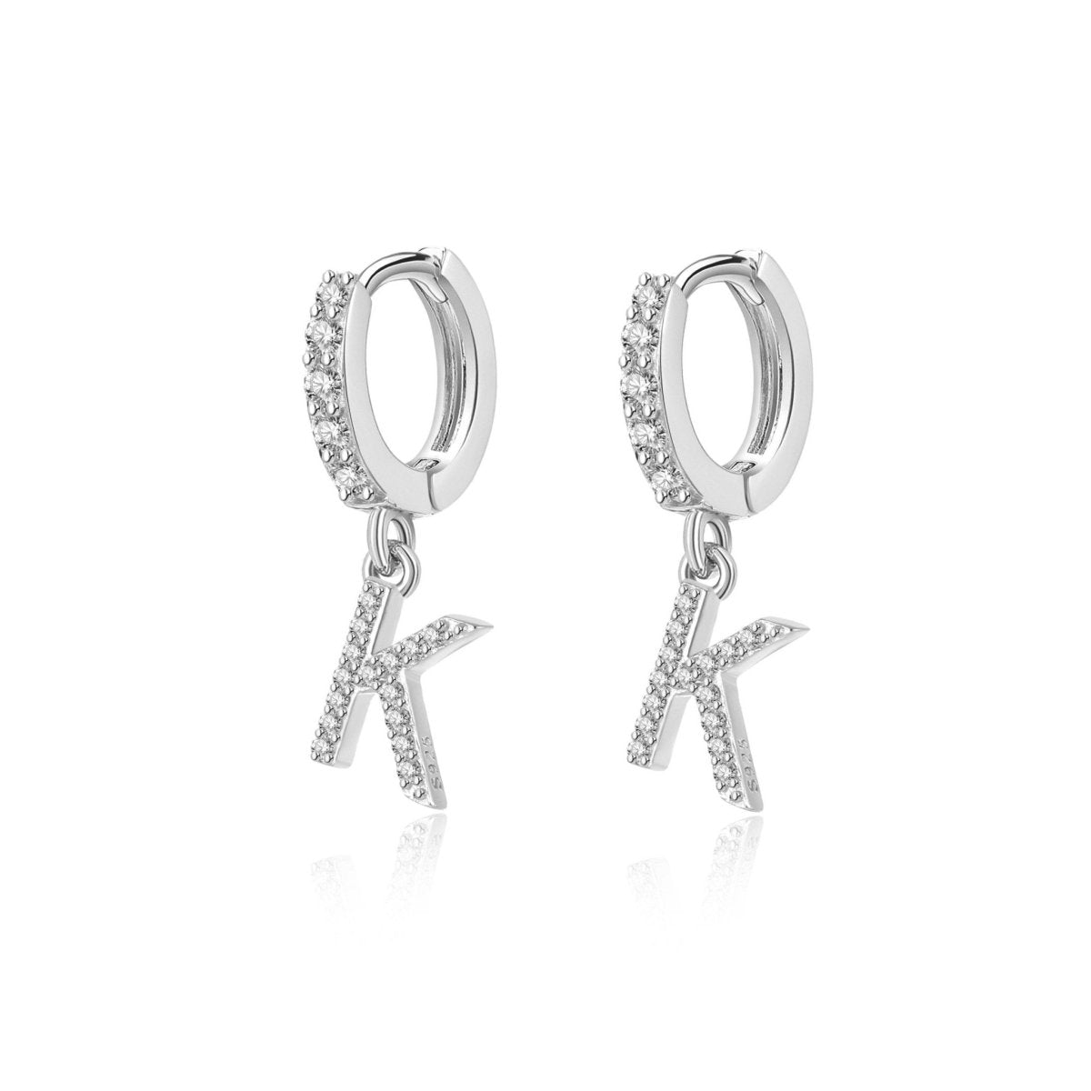 Initial Hoop Earrings