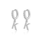 Initial Hoop Earrings