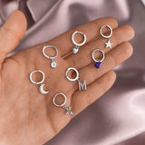 Initial Hoop Earrings