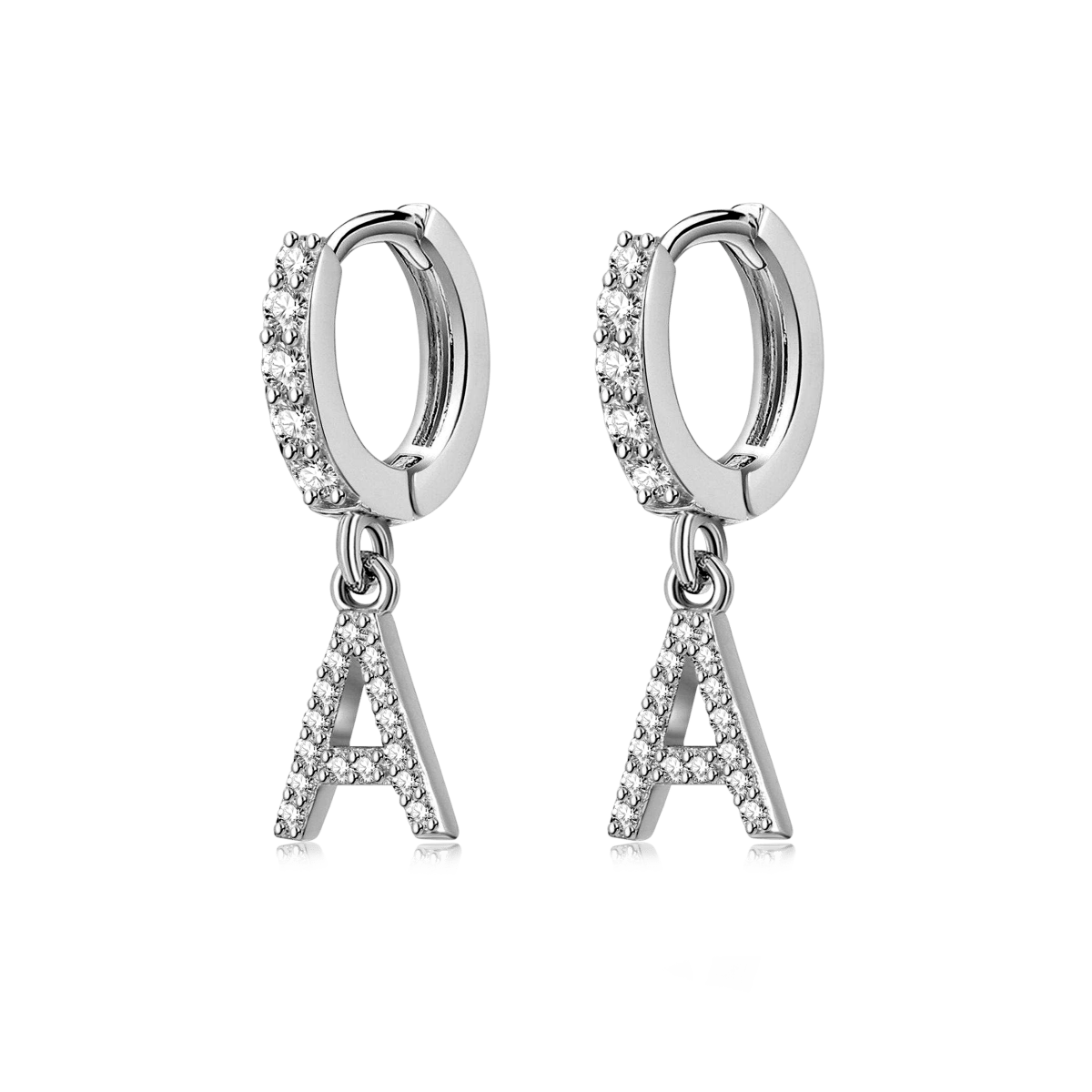 Initial Hoop Earrings