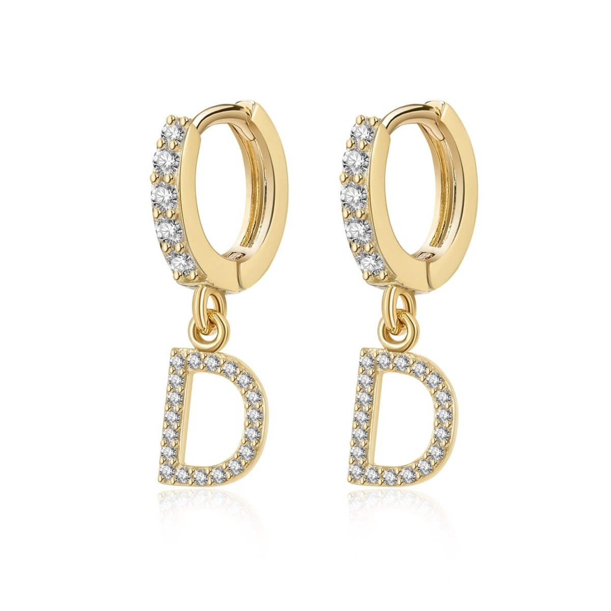 Initial Hoop Earrings