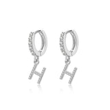 Initial Hoop Earrings