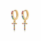 Initial Rainbow-Hoops Earrings