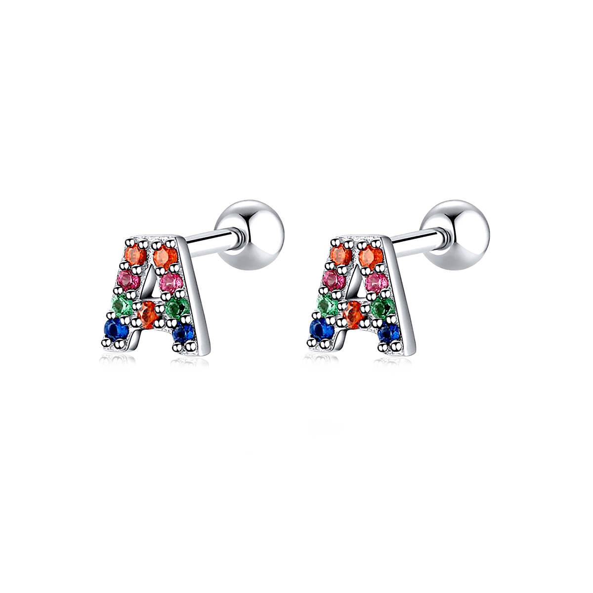 Initial Colour Earrings
