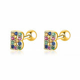 Initial Letter Earrings in Colour