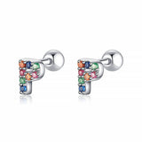 Initial Colour Earrings