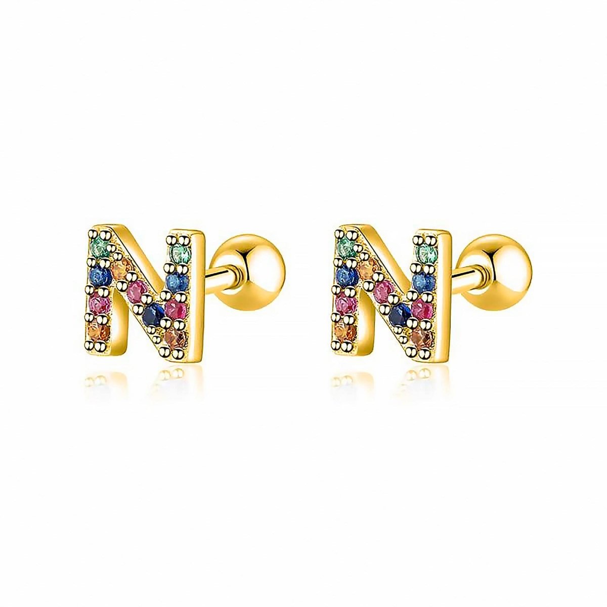 Initial Colour Earrings