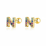 Initial Colour Earrings