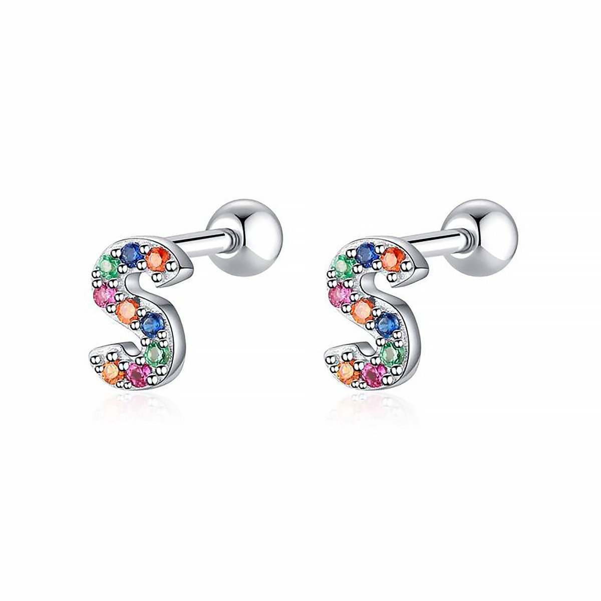 Initial Colour Earrings