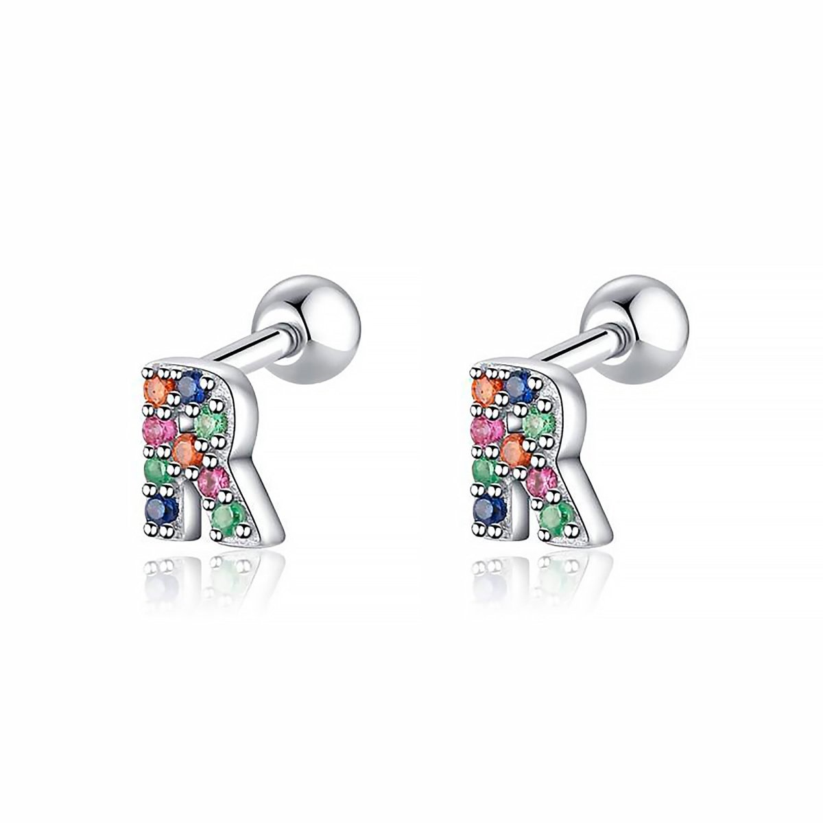 Initial Colour Earrings