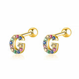 Initial Colour Earrings