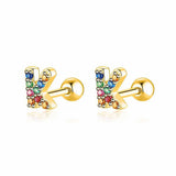 Initial Colour Earrings