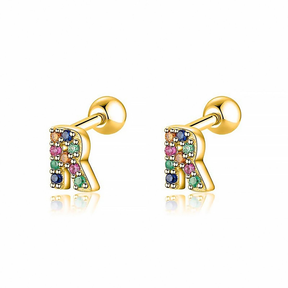 Initial Colour Earrings