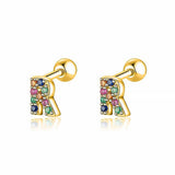 Initial Colour Earrings