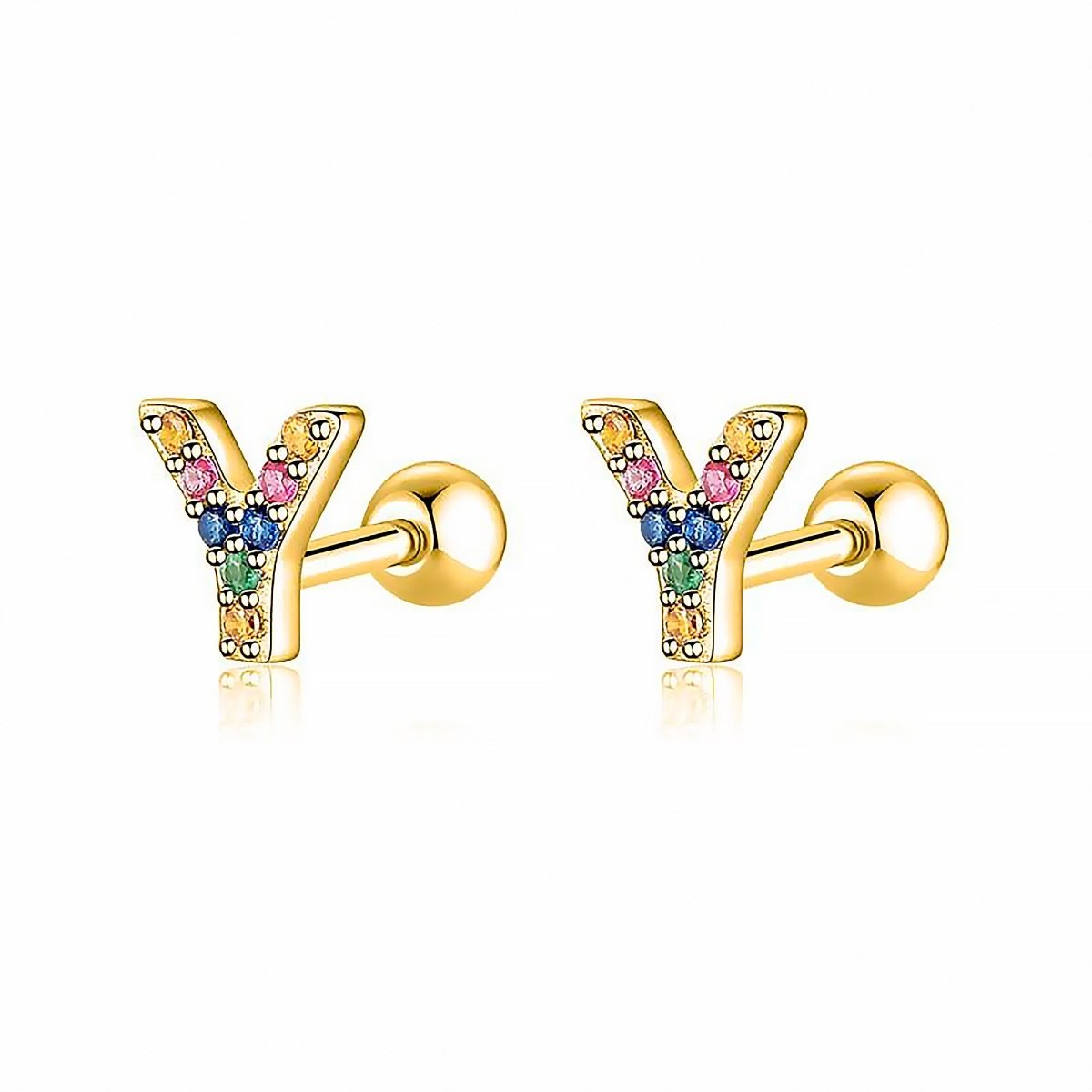 Initial Colour Earrings