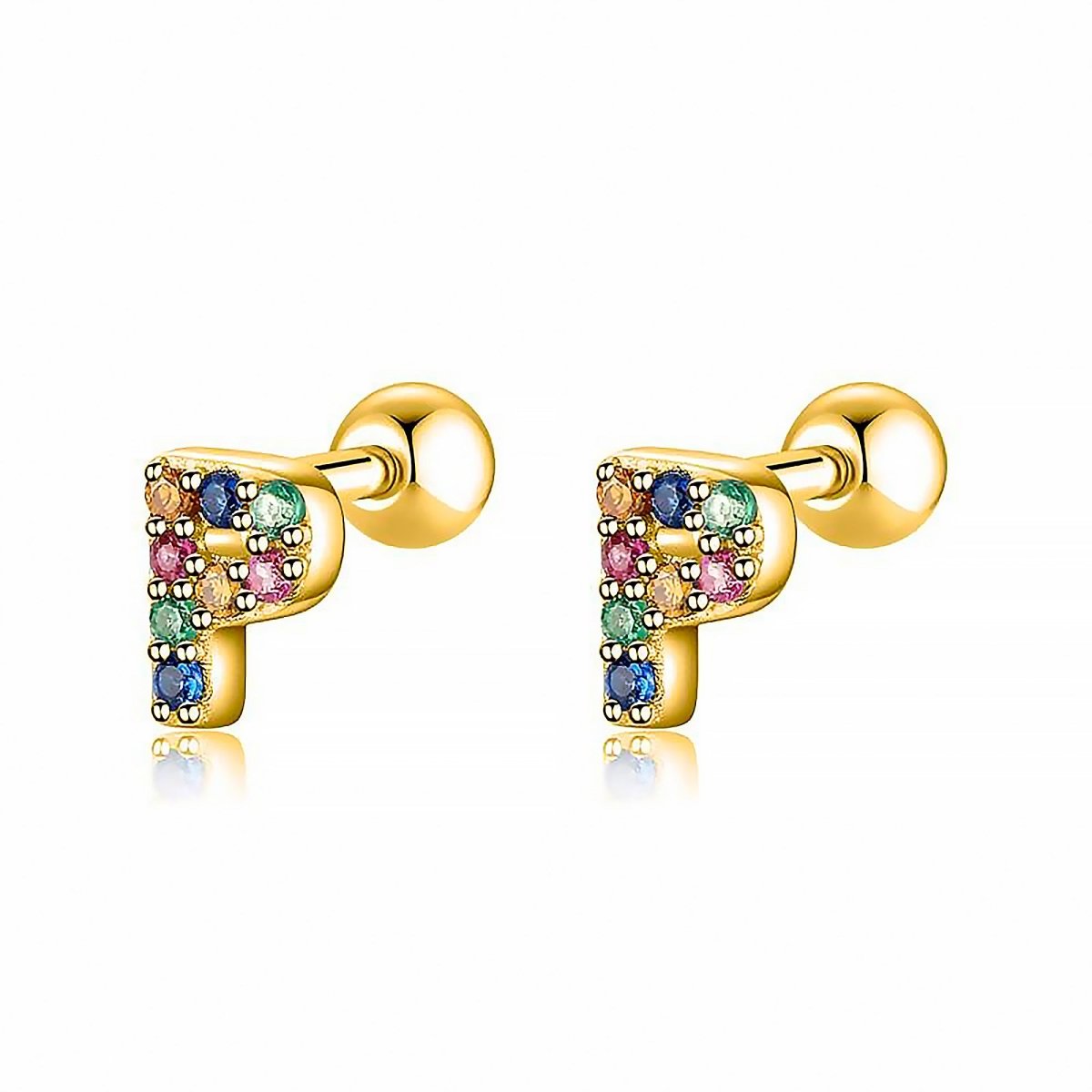 Initial Colour Earrings
