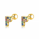 Initial Colour Earrings