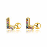 Initial Colour Earrings