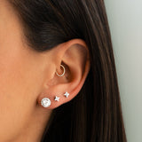 Mini Crystal Flower Earrings
