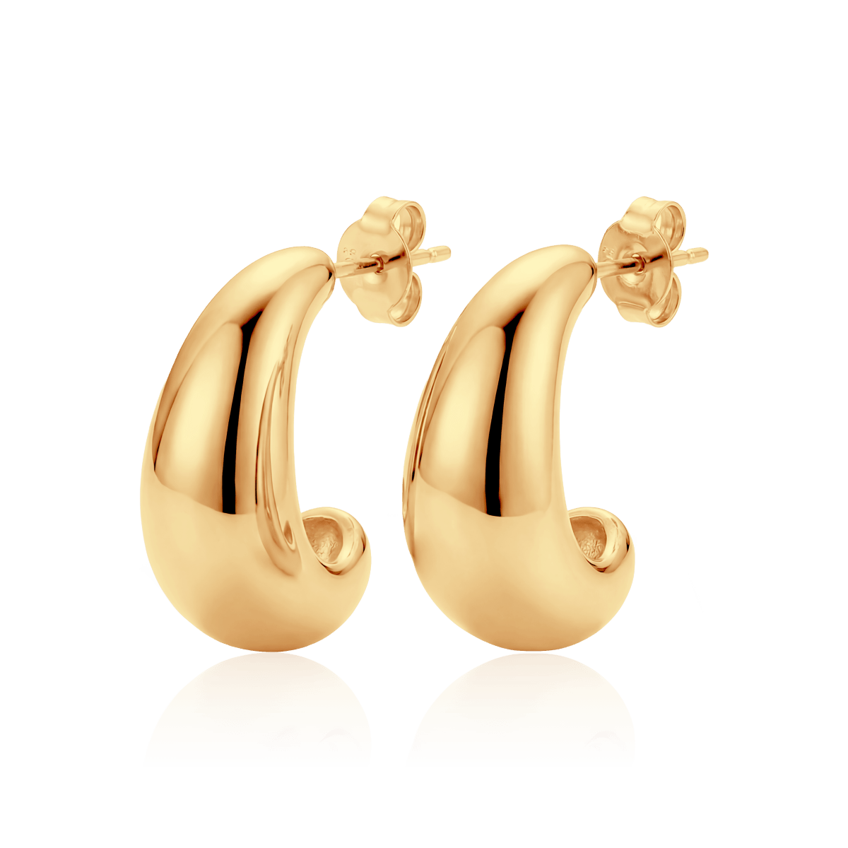 Curved Hoop Earrings