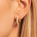 Semihoop Pearlised Earrings
