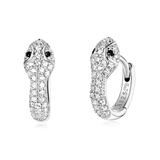 Silver Snake Earrings