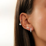 Three Gemstone Earrings