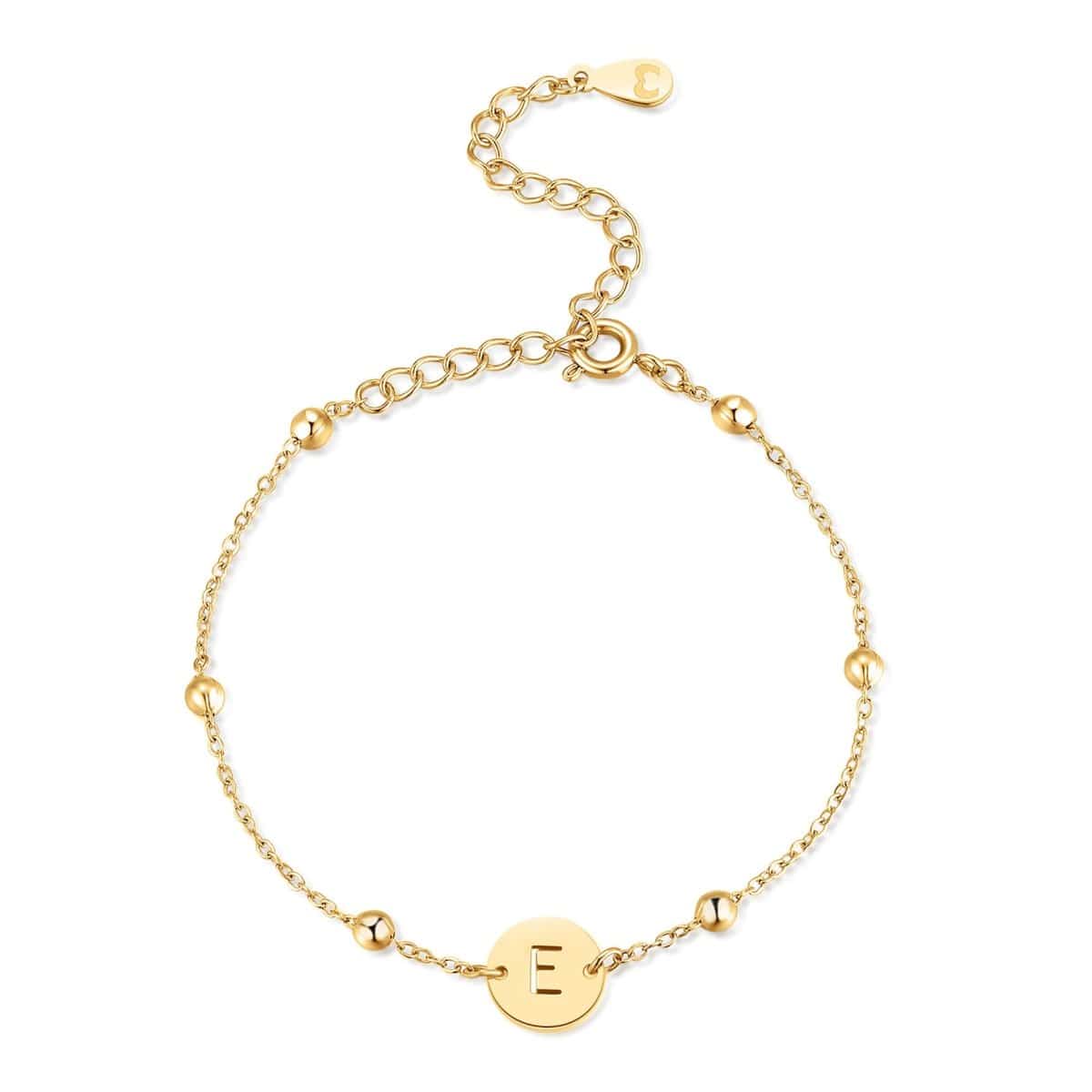 Initial Circle Bracelet