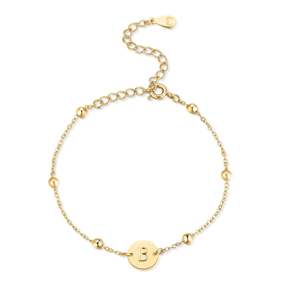 Initial Circle Bracelet