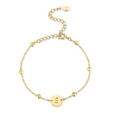Initial Circle Bracelet