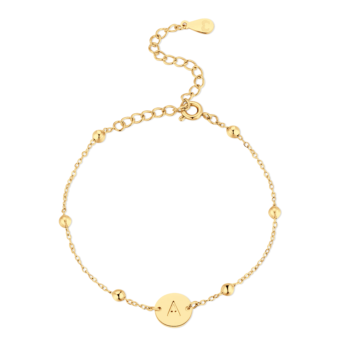 Initial Circle Bracelet