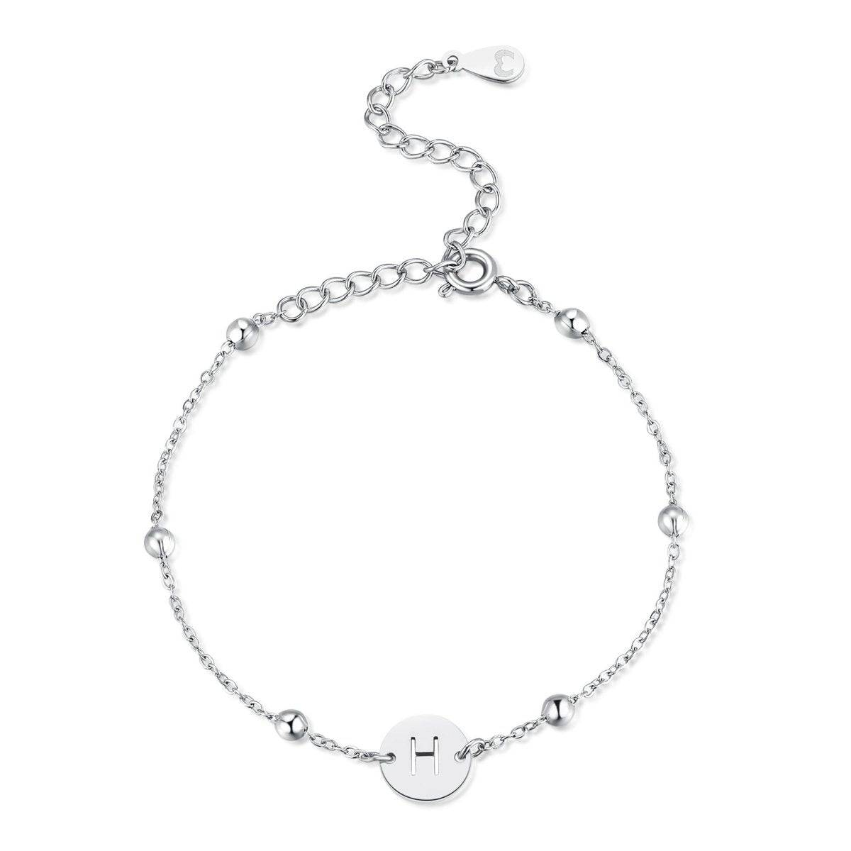 Initial Circle Bracelet