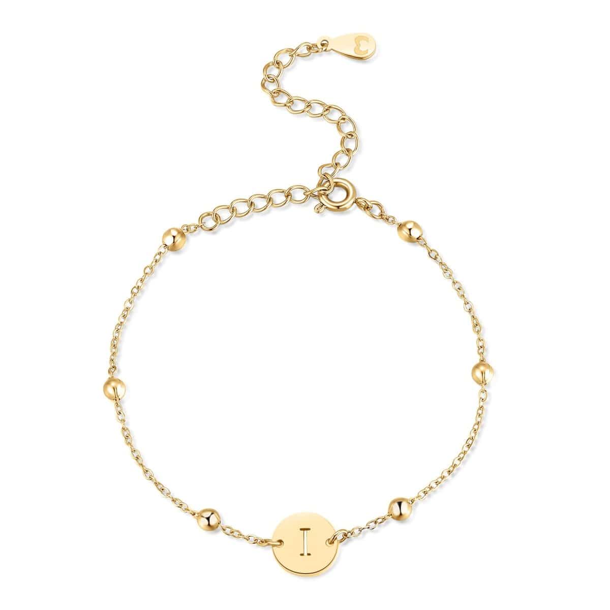 Initial Circle Bracelet