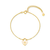 Initial Heart Bracelet