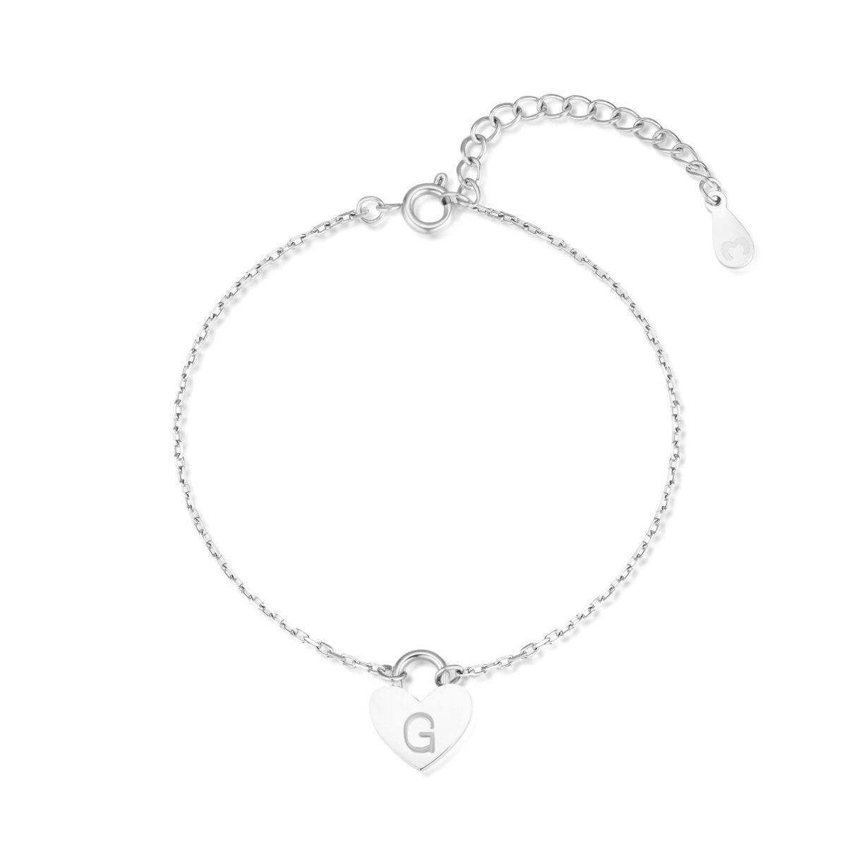 Initial Heart Bracelet
