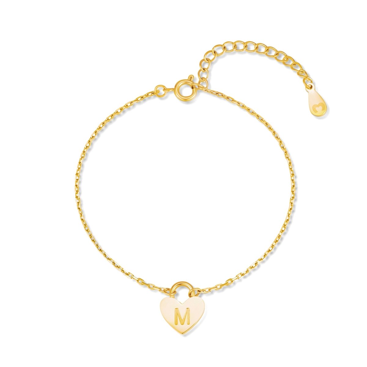 Initial Heart Bracelet