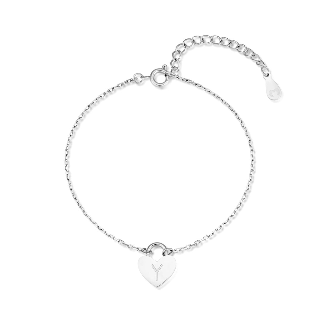 Initial Heart Bracelet