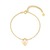 Initial Heart Bracelet