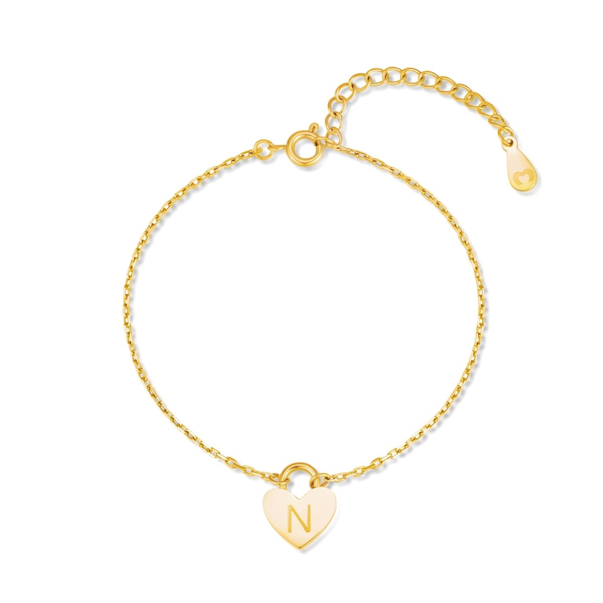 Initial Heart Bracelet