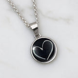 Pendant with Hair in Circle Design of Silver